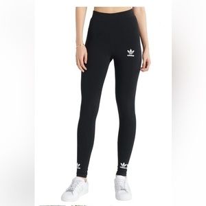 NEW Adidas Trefoil Logo Leggings - Black/White Size S